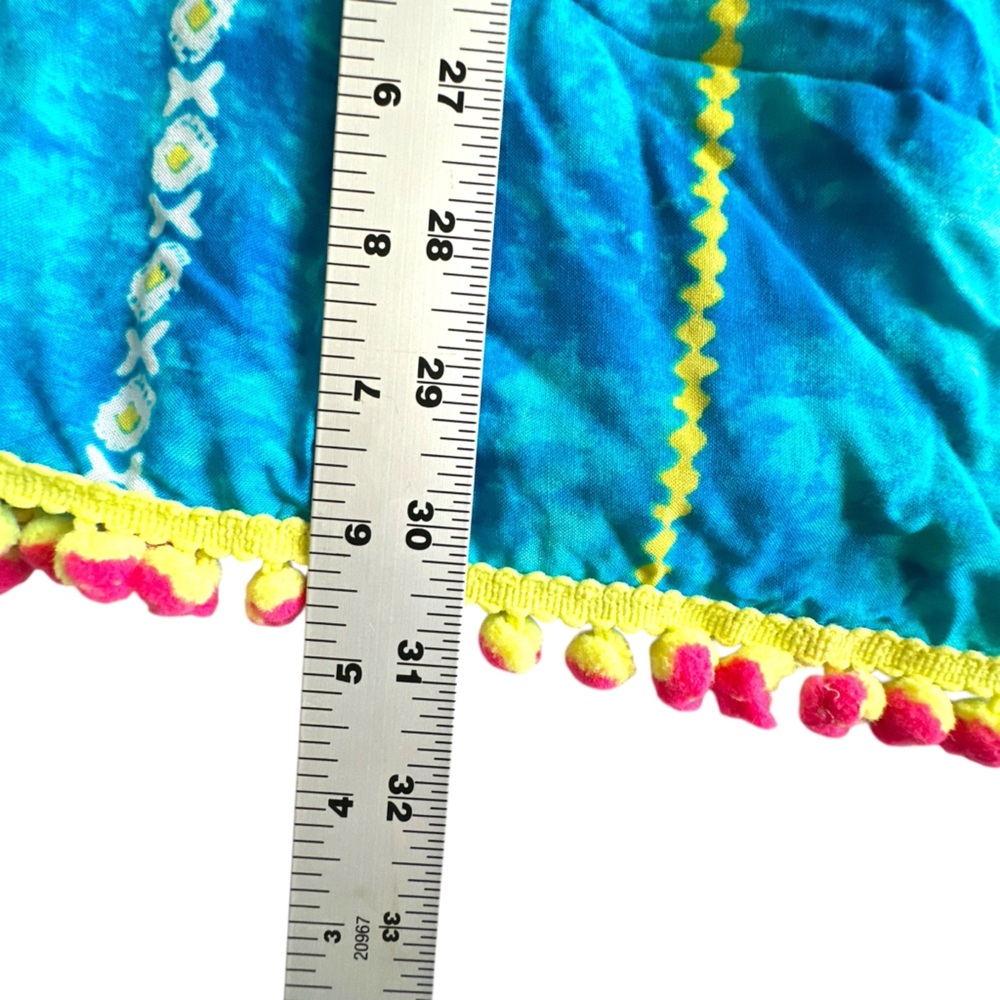 NWT!! Women’s Turquoise Blue Boho Dress with Pom Pom Trim - Picture 5 of 12